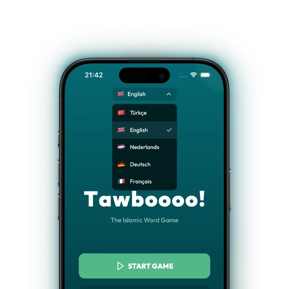 Language selection screen